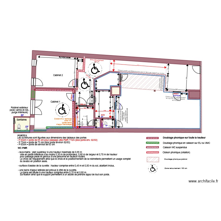 270711_Cloisons_aprèsposerail. Plan de 11 pièces et 124 m2