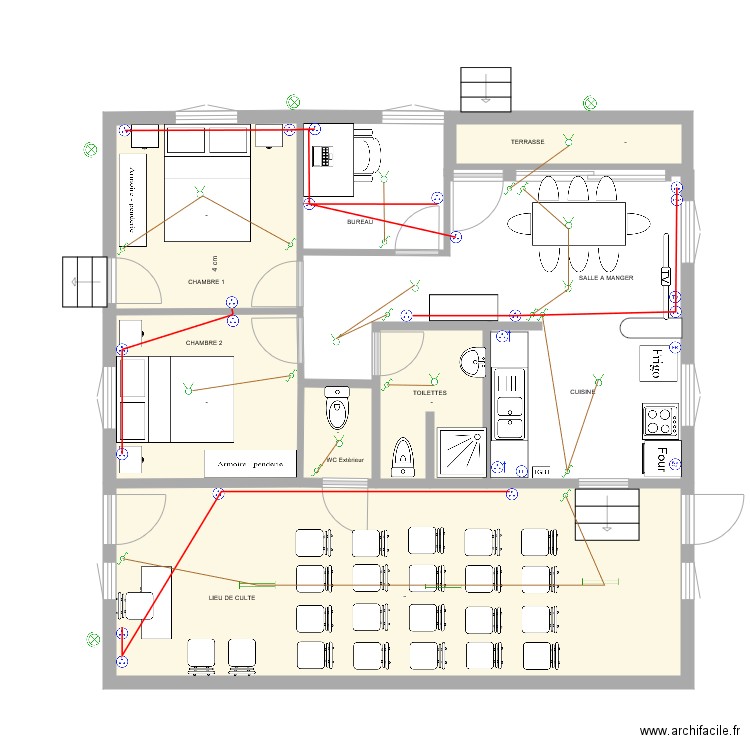 Plan maison DECHESNE ELECT. Plan de 0 pièce et 0 m2