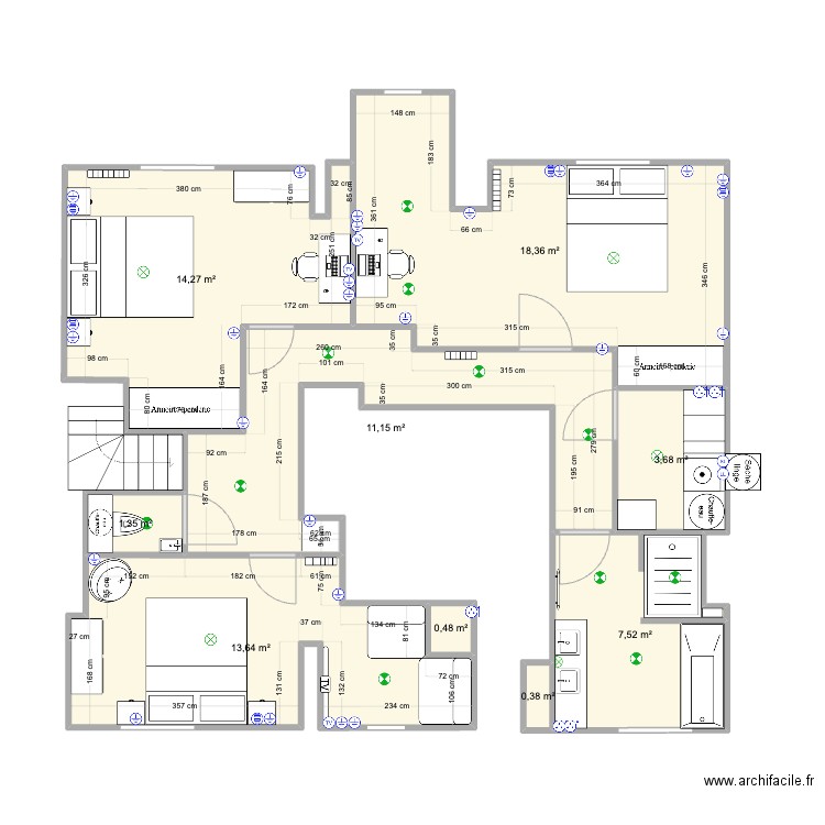 Pornichet1er BaseV11. Plan de 9 pièces et 71 m2