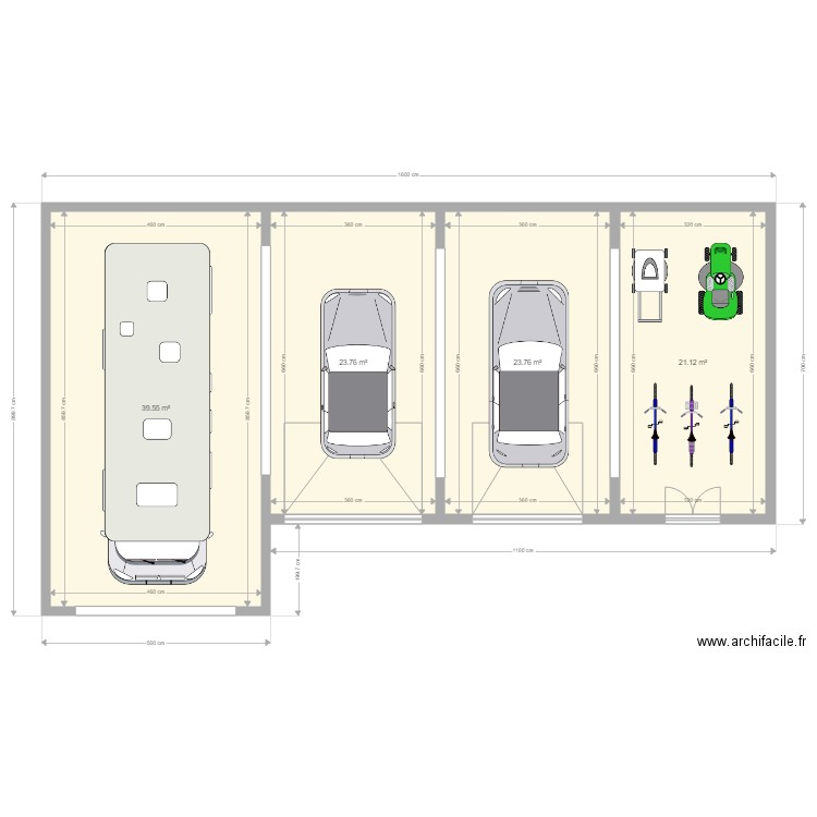 garage RDC. Plan de 0 pièce et 0 m2