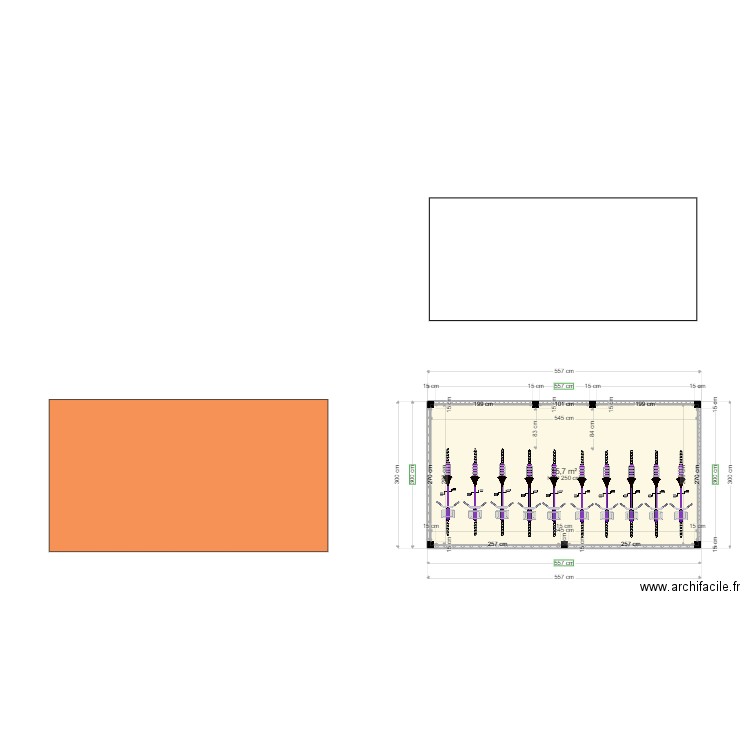 LOCAL VELO. Plan de 1 pièce et 16 m2