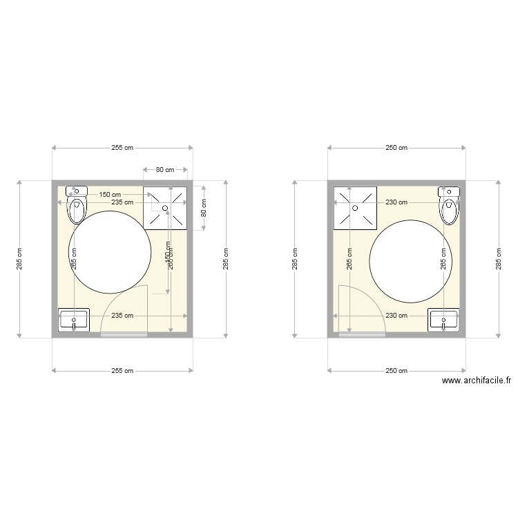 wc pmr. Plan de 0 pièce et 0 m2