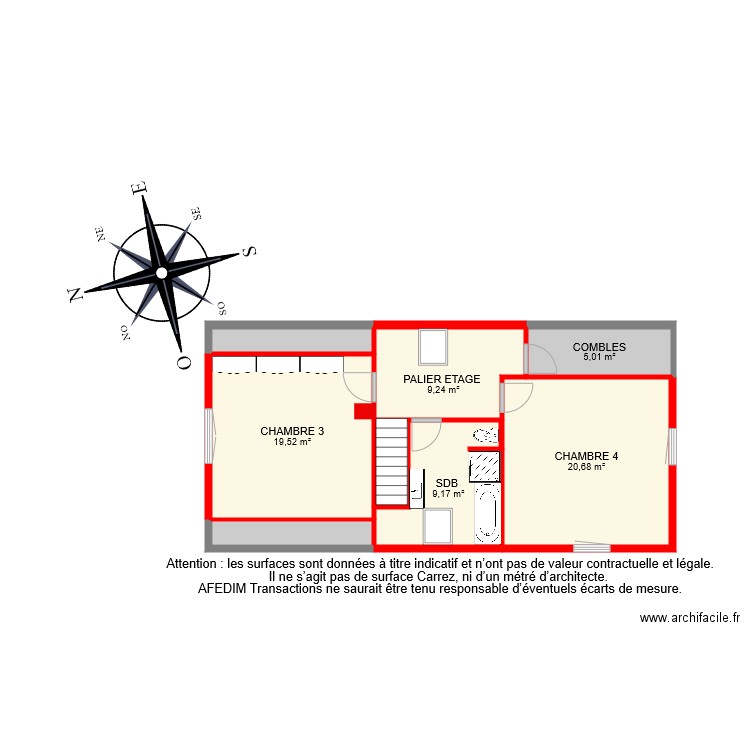 BI 6652 ETAGE . Plan de 0 pièce et 0 m2