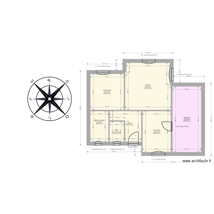 ML23010029 RÉSIDENCE LES PEUPLIERS villa 14. Plan de 7 pièces et 68 m2