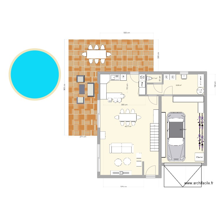 Chaponost test 3. Plan de 0 pièce et 0 m2