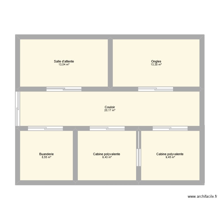 INSTITUT chef doeuvre. Plan de 6 pièces et 75 m2