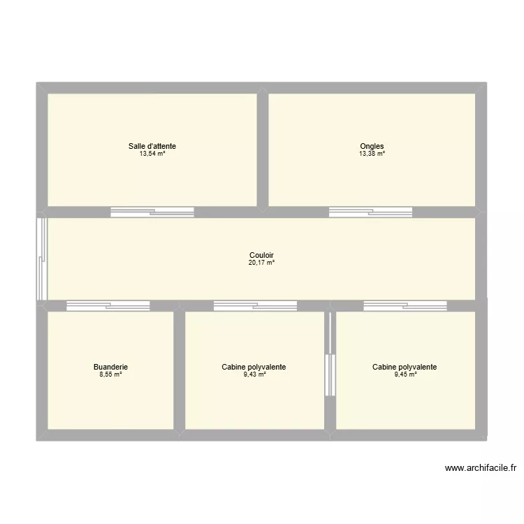 INSTITUT chef doeuvre. Plan de 6 pièces et 75 m²