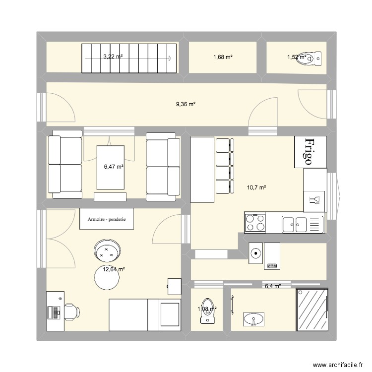 RDC. Plan de 0 pièce et 0 m2