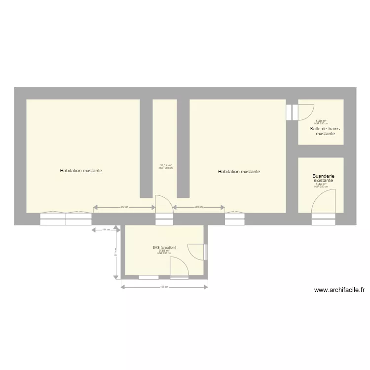 Sas d'entrée 2. Plan de Sas d'entrée 2. Plan de