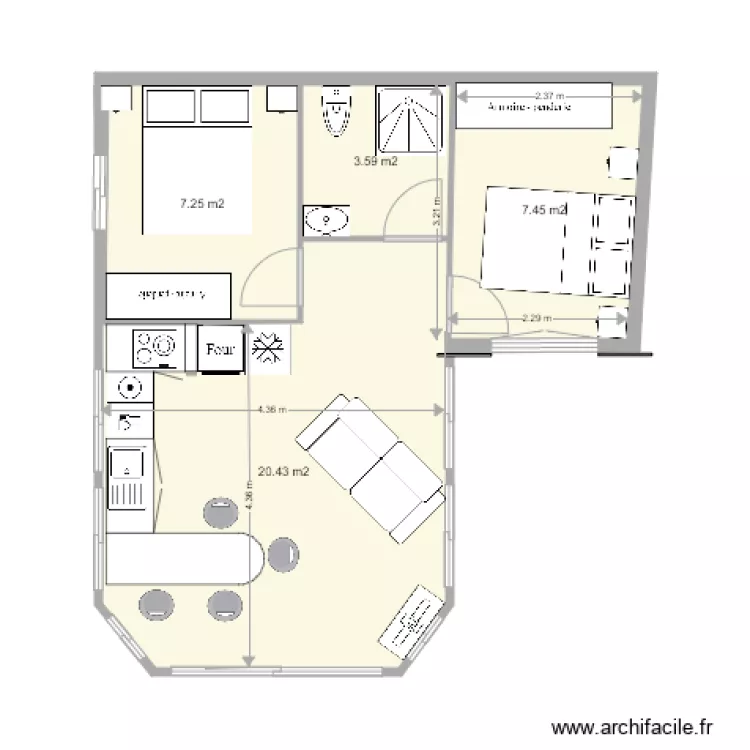 PETITE MAISON PLAN WC. Plan de 