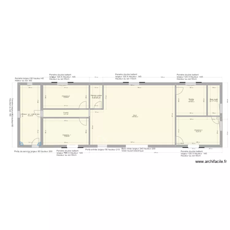La paillotte version 2. Plan de 