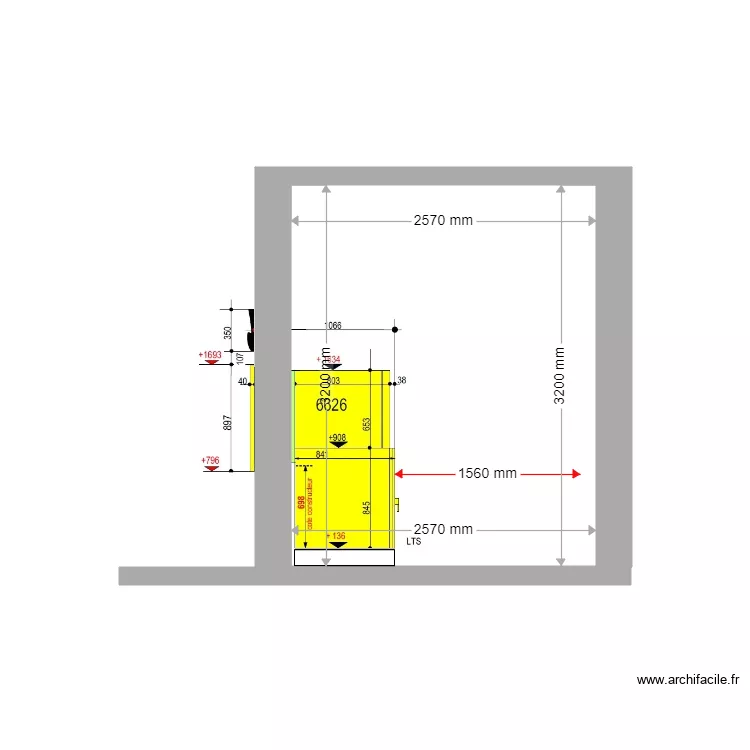 COUPE EXISTANT AVIGNON ROTONDE 6626. Plan de 