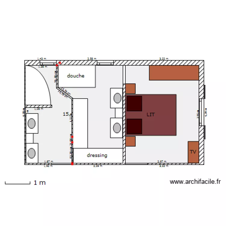 suite parentale   sdb. Plan de 