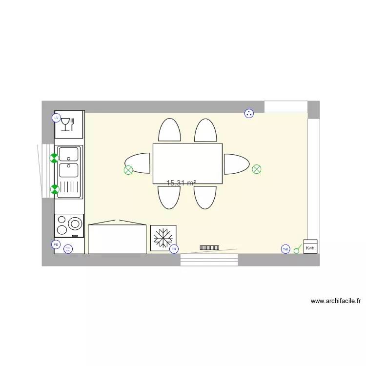 plan cuisine. Plan de 