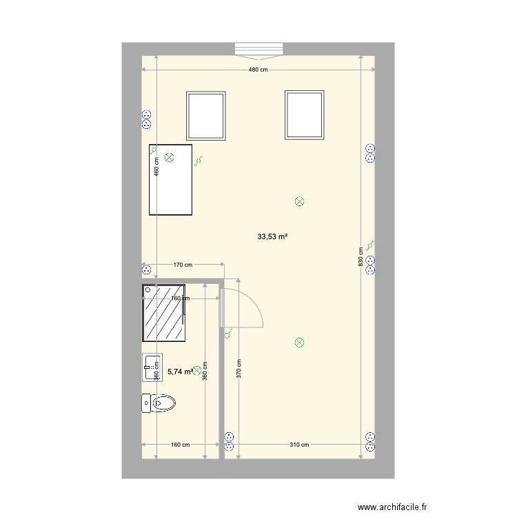 Luminaires Morlanwelz Grenier Projeté. Plan de 0 pièce et 0 m2