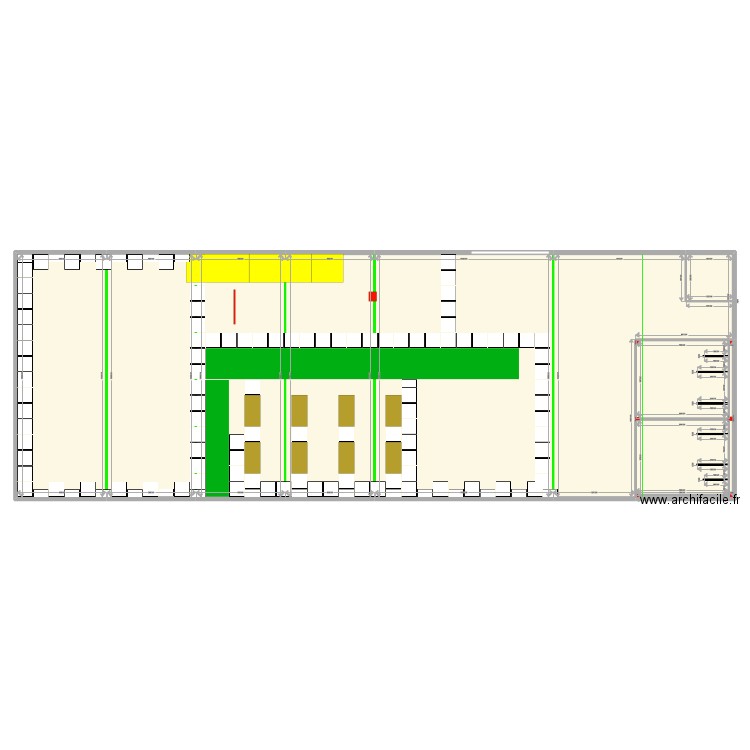 Plan cote brut final. Plan de 10 pièces et 705 m2