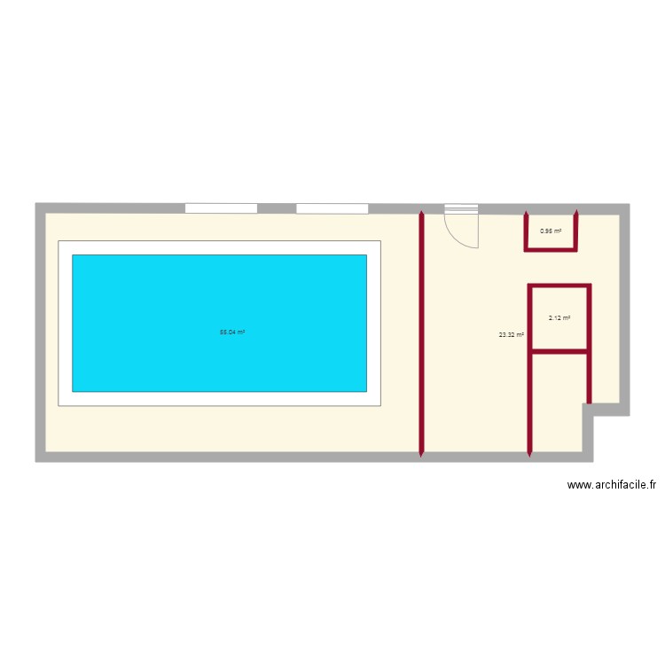 piscine. Plan de 0 pièce et 0 m2