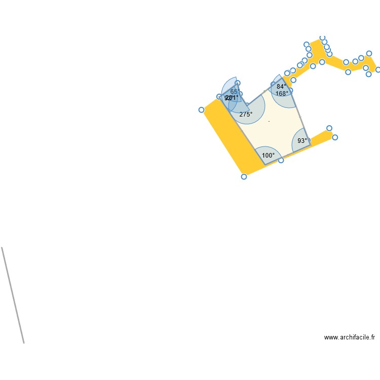 vignes1. Plan de 1 pièce et 1408 m2