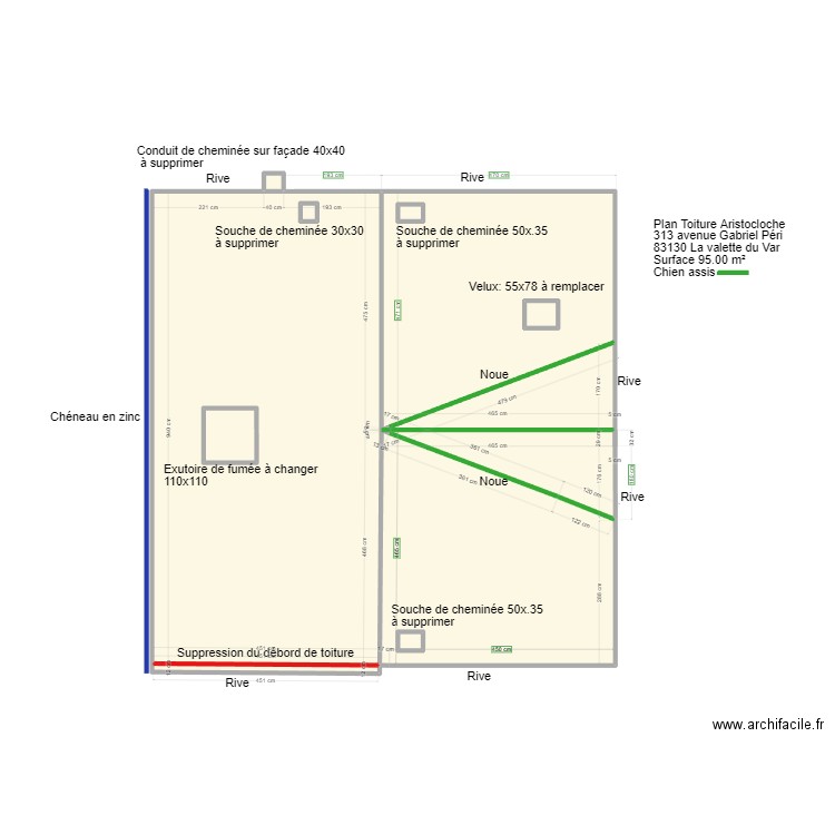 Plan AUBRY Aristocloche 2. Plan de 12 pièces et 88 m2