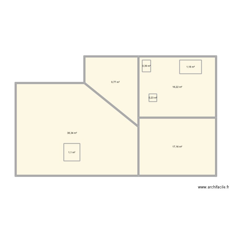 Plancher_combles_TAFANI. Plan de 8 pièces et 87 m2