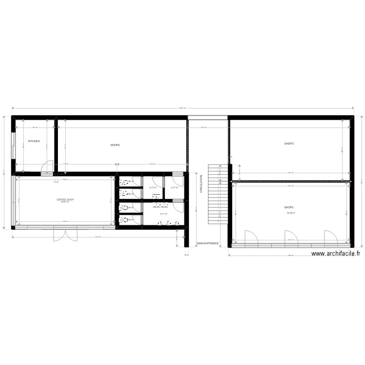 PETROL STATION GROUND FLOOR. Plan de 9 pièces et 88 m2