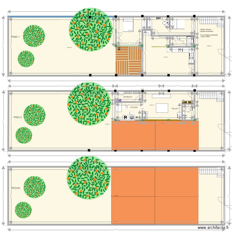 lamas plano E. Plan de 10 pièces et 659 m2