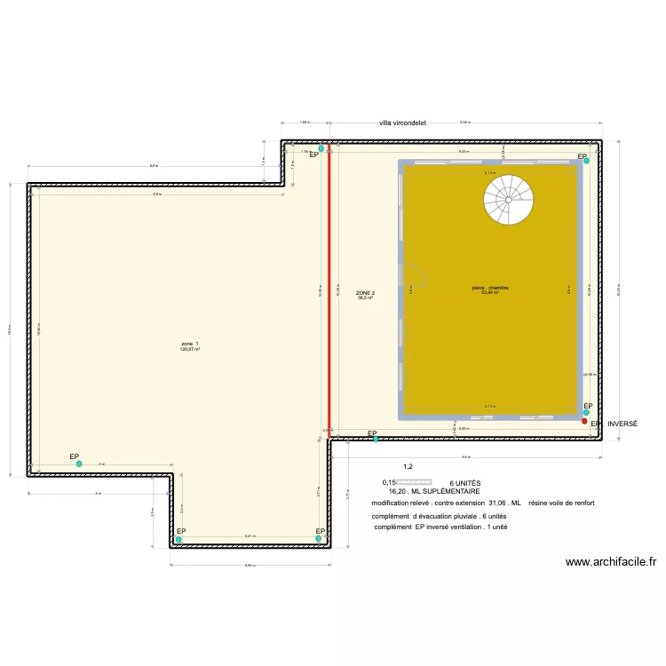 plan modifié TERRASSE vircondelet. Plan de plan modifié TERRASSE vircondelet. Plan de