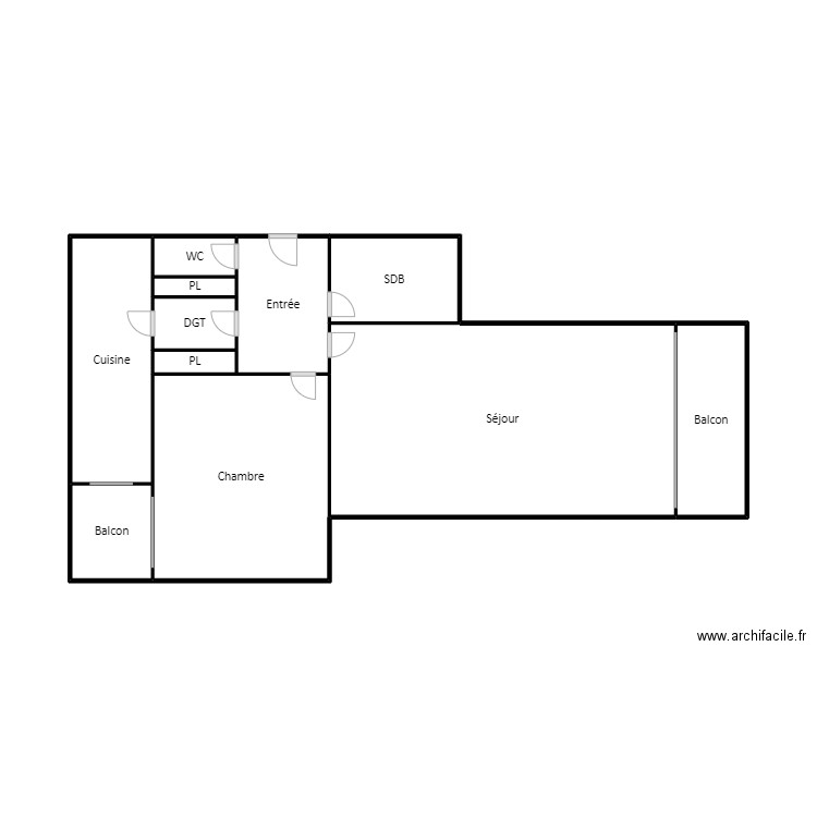 etienne. Plan de 11 pièces et 36 m2