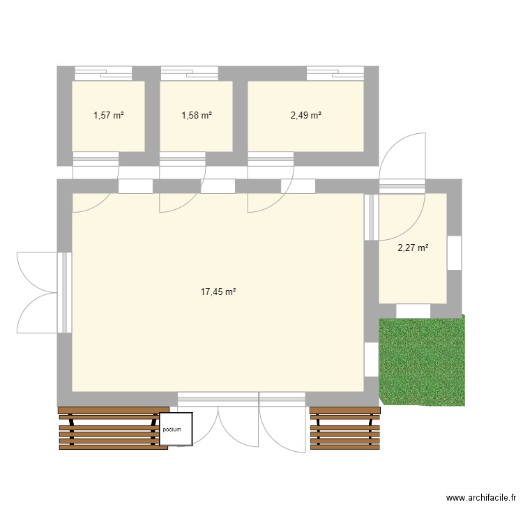centre culturel. Plan de 0 pièce et 0 m2