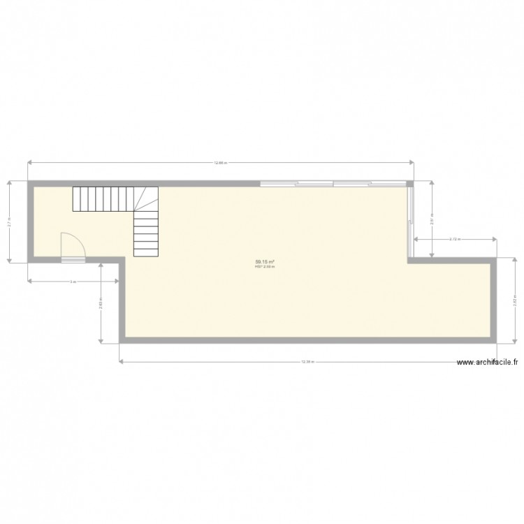 Maison conteneur. Plan de 5 pièces et 112 m2