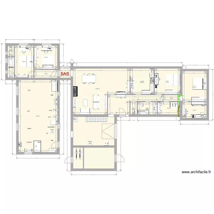 phase 1 avec maison. Plan de phase 1 avec maison. Plan de