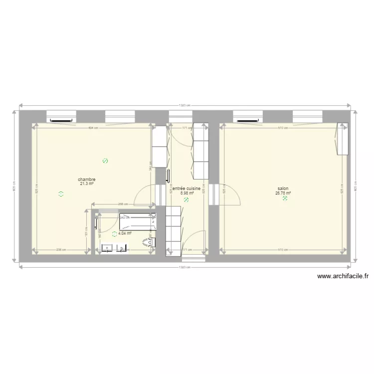 appartement 5 quartier neuf rez inf jardin. Plan de 