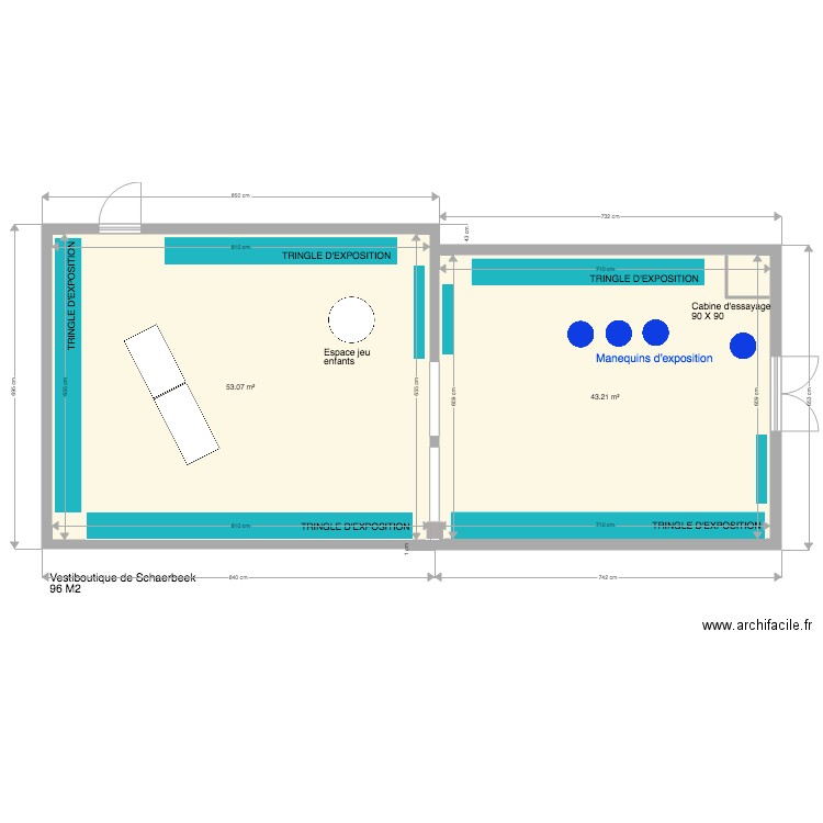 VESTIBOUTIQUE 036. Plan de 0 pièce et 0 m2