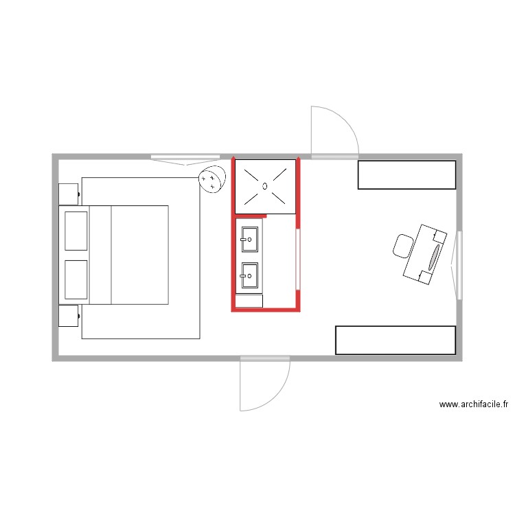 Master étage V1. Plan de 0 pièce et 0 m2