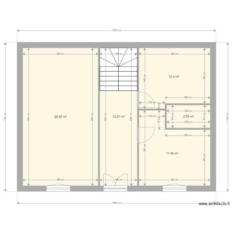 maison5401. Plan de 5 pièces et 64 m2