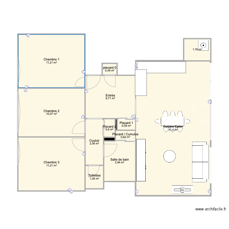 Appart b. Plan de 0 pièce et 0 m2