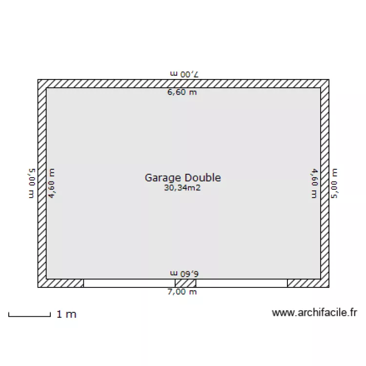 Garage double 30,34 M&sup2;. Plan de 