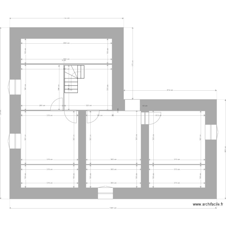 BERGERIE ETAGE PC 6. Plan de 6 pièces et 83 m2