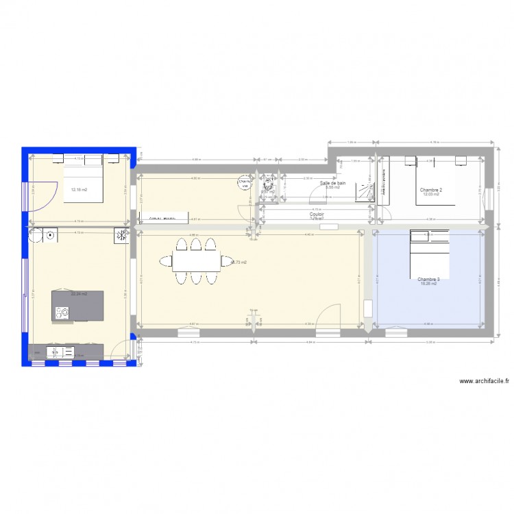 Extension version Prestataire. Plan de 0 pièce et 0 m2