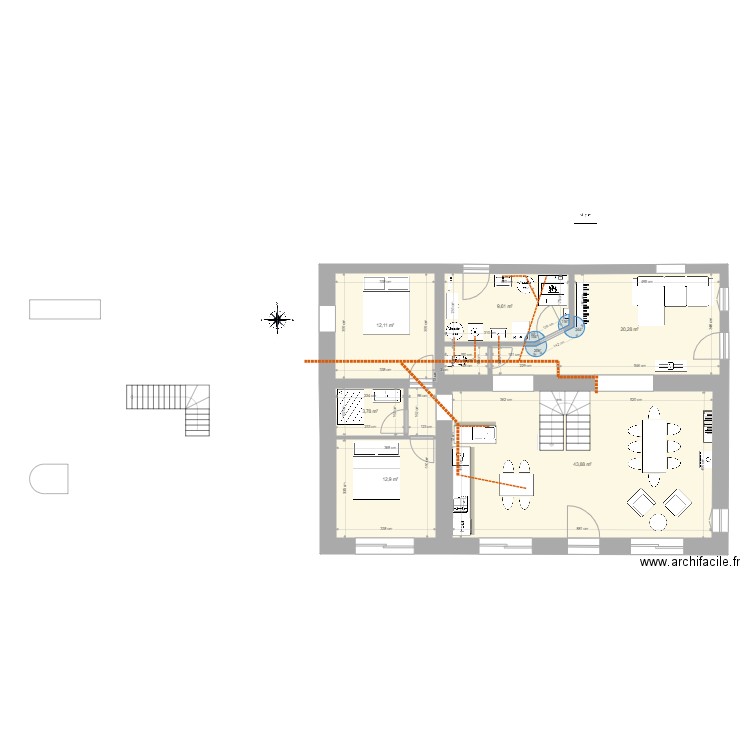 sausseyRDCprojetAurelien réseaux plomberie EU. Plan de 0 pièce et 0 m2