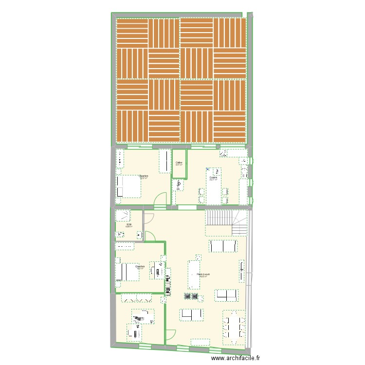 Étage 2 houblonnière . Plan de 0 pièce et 0 m2