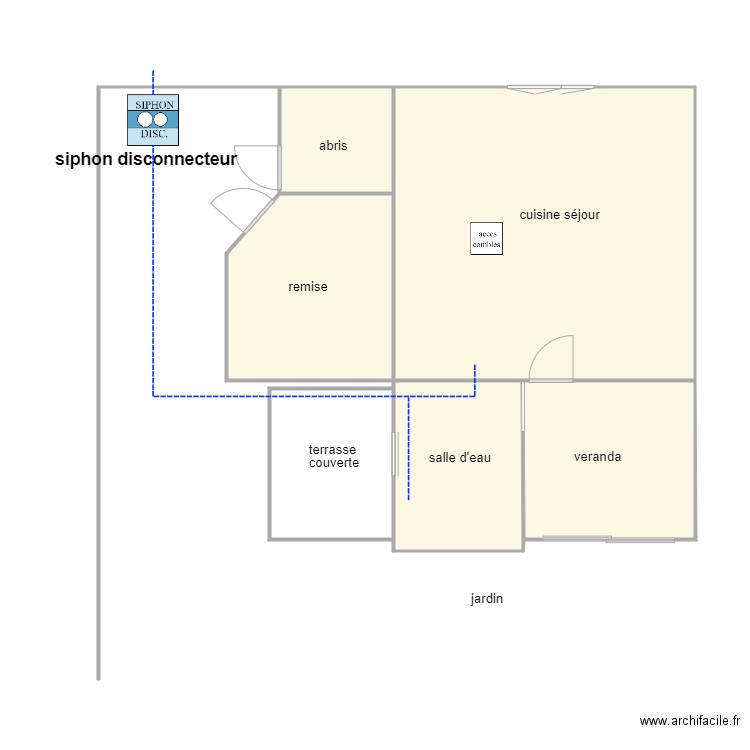 joussemet ass 1168. Plan de 6 pièces et 64 m2