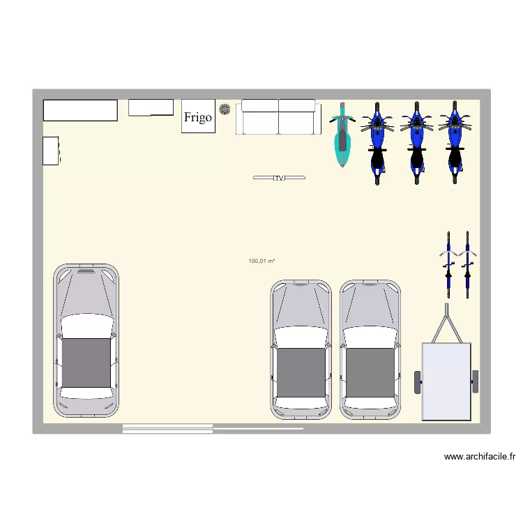 Garage 100M2. Plan de Garage 100M2. Plan de