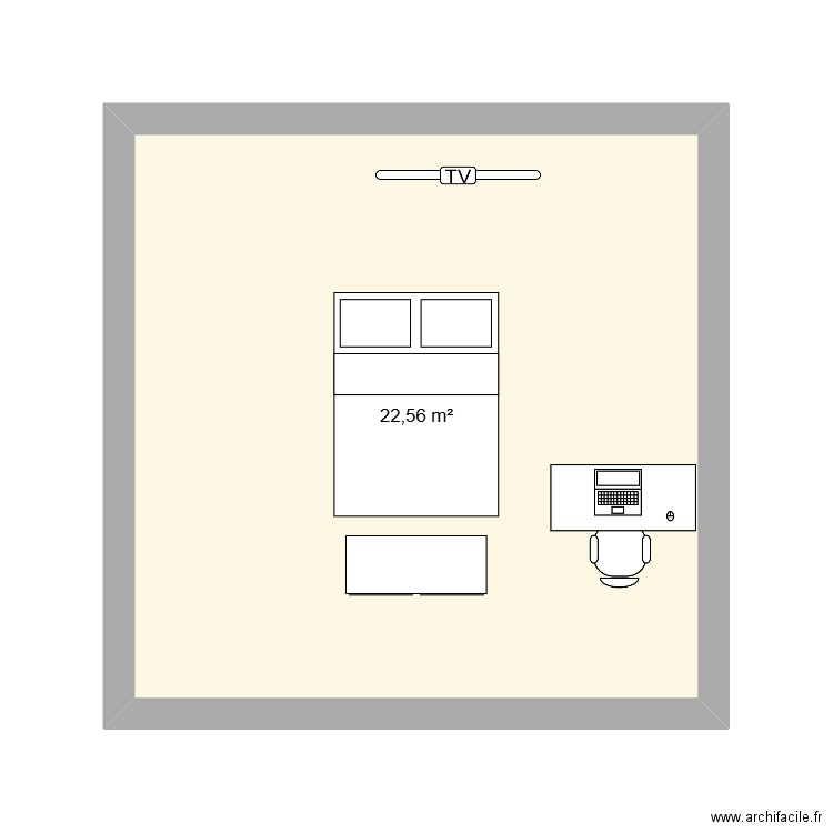 giorgi. Plan de 1 pièce et 23 m2