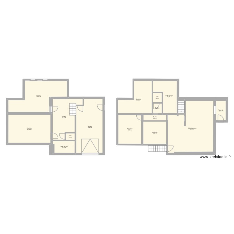 Maison LRSY. Plan de 15 pièces et 208 m2
