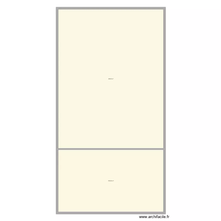 hangar a machine. Plan de 2  et 324 m²