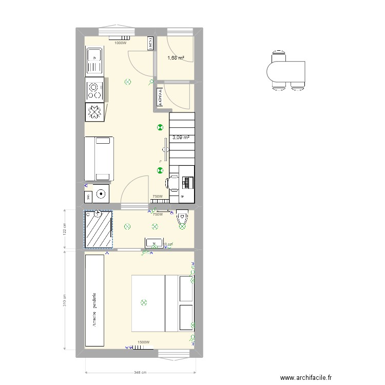 PAM RDC V7 Elec. Plan de 5 pièces et 33 m2