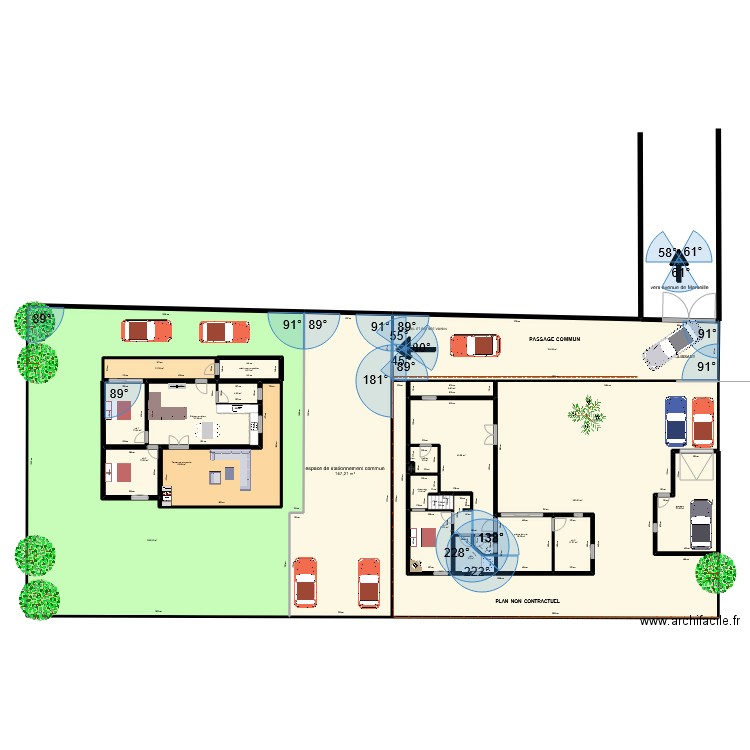 PROPRIETE CAPOBIANCO. Plan de 40 pièces et 1368 m2