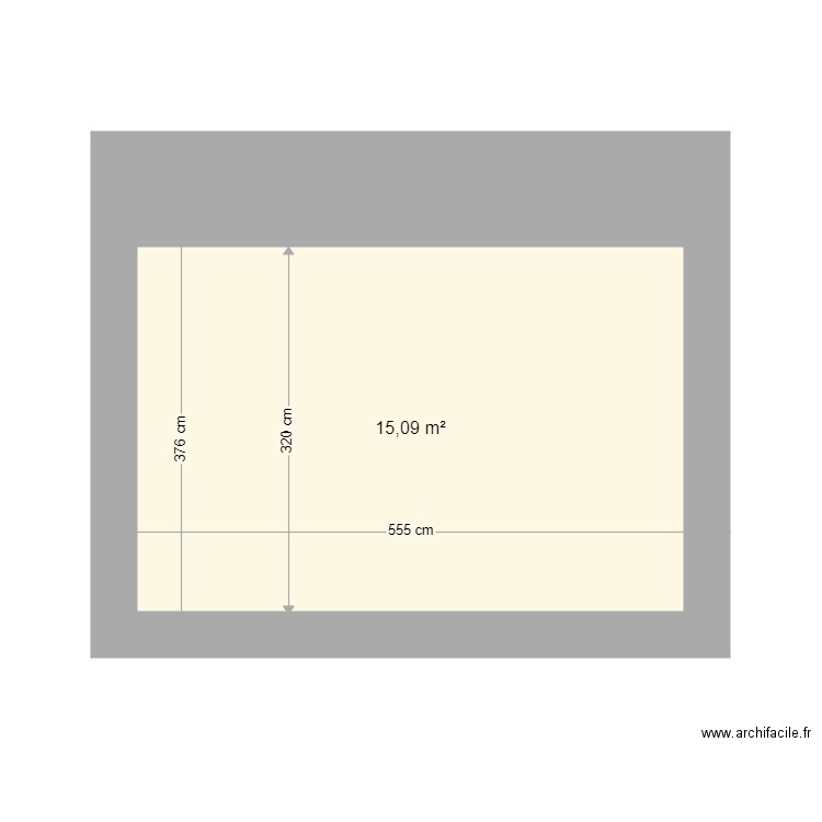 Vasque Appart Lyon. Plan de 1 pièce et 15 m2