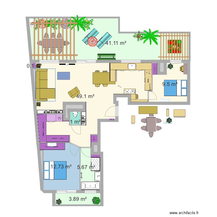 Cuisine Ouverte plaque pano. Plan de 0 pièce et 0 m2